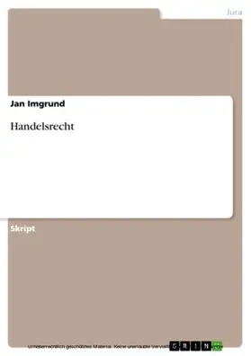 Imgrund |  Handelsrecht | eBook | Sack Fachmedien