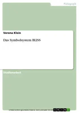 Klein |  Das Symbolsystem BLISS | eBook | Sack Fachmedien