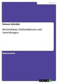 Schindler |  Betriebsklima. Einflussfaktoren und Auswirkungen | eBook | Sack Fachmedien