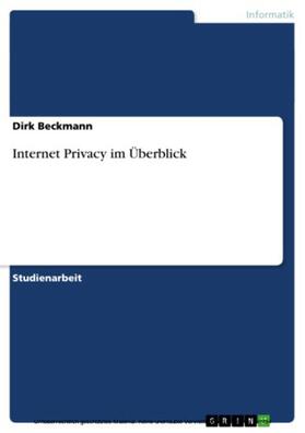 Beckmann | Internet Privacy im Überblick | E-Book | sack.de