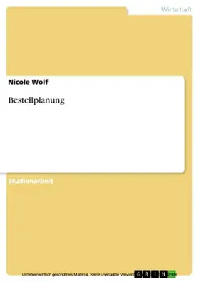 Wolf |  Bestellplanung | eBook | Sack Fachmedien