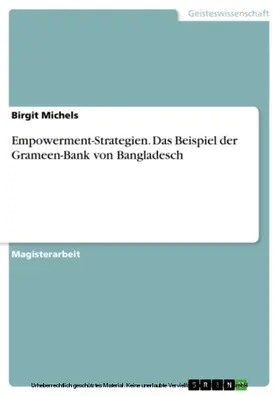 Michels |  Empowerment-Strategien - Das Beispiel der Grameen-Bank von Bangladesch | eBook | Sack Fachmedien