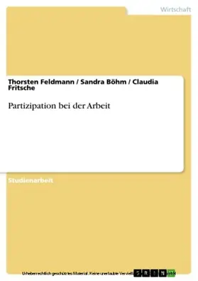 Feldmann / Böhm / Fritsche |  Partizipation bei der Arbeit | eBook | Sack Fachmedien