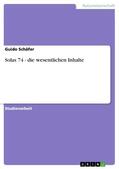 Schäfer |  Solas 74 - die wesentlichen Inhalte | eBook | Sack Fachmedien