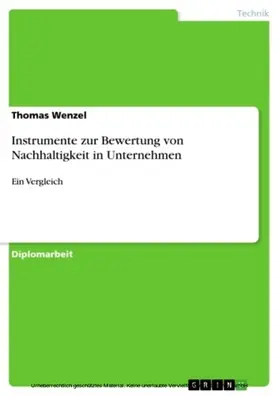 Wenzel |  Instrumente zur Bewertung von Nachhaltigkeit in Unternehmen - ein Vergleich | eBook | Sack Fachmedien