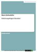 Rothenhöfer |  Einleitungsfragen Hesekiel | eBook | Sack Fachmedien