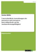 Müller |  Unterschiedliche Auswirkungen der intensiven und extensiven Intervallmethode auf die Ausdauerleistungsfähigkeit | eBook | Sack Fachmedien