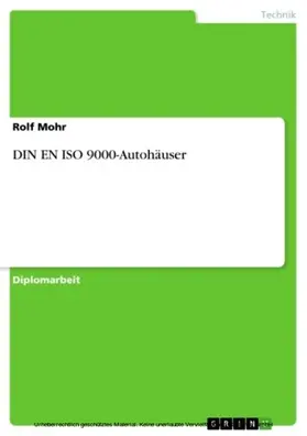 Mohr |  DIN EN ISO 9000-Autohäuser | eBook | Sack Fachmedien