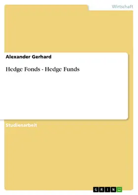 Gerhard |  Hedge Fonds - Hedge Funds | eBook | Sack Fachmedien