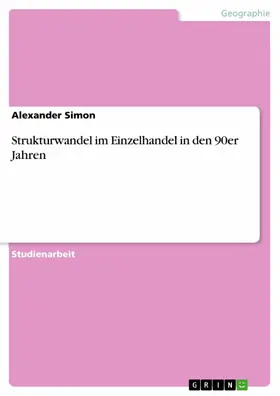 Simon |  Strukturwandel im Einzelhandel in den 90er Jahren | eBook | Sack Fachmedien