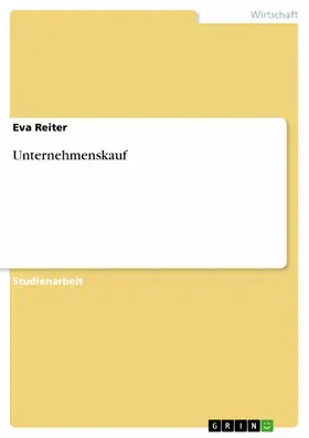 Reiter |  Unternehmenskauf | eBook | Sack Fachmedien