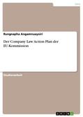 Angamnuaysiri |  Der Company Law Action Plan der EU-Kommission | eBook | Sack Fachmedien