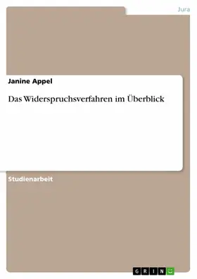 Appel |  Das Widerspruchsverfahren im Überblick | eBook | Sack Fachmedien