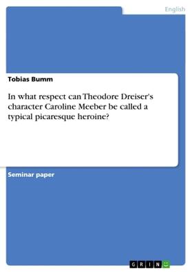Bumm | In what respect  can Theodore Dreiser's character Caroline Meeber be called a typical picaresque heroine? | Buch | 978-3-638-64163-0 | www.sack.de