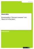 Witte |  Romananalyse "Pasiones romanas" von Maria de la Pau Janer | Buch |  Sack Fachmedien