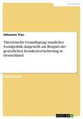 Treu |  Theoretische Grundlegung staatlicher Sozialpolitik dargestellt am Beispiel der gesetzlichen Krankenversicherung in Deutschland | Buch |  Sack Fachmedien