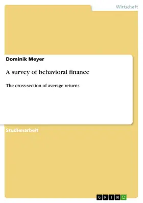Meyer |  A survey of behavioral finance | eBook | Sack Fachmedien