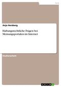 Herzberg |  Haftungsrechtliche Fragen bei Meinungsportalen im Internet | eBook | Sack Fachmedien
