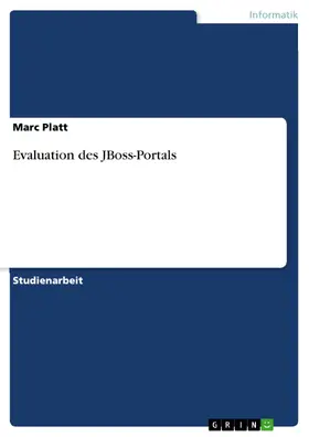 Platt |  Evaluation des JBoss-Portals | eBook | Sack Fachmedien
