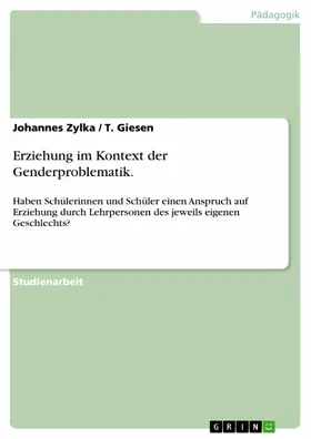 Zylka |  Erziehung im Kontext der Genderproblematik. | eBook | Sack Fachmedien