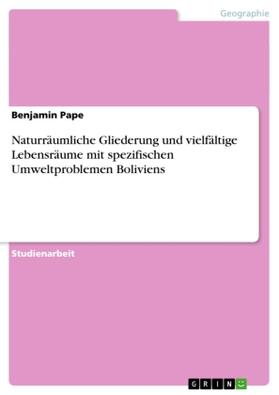 Pape |  Naturräumliche Gliederung und vielfältige Lebensräume mit spezifischen Umweltproblemen Boliviens | Buch |  Sack Fachmedien