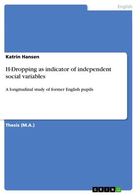 Hansen | H-Dropping as indicator of independent social variables | E-Book | sack.de