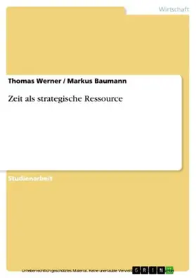 Werner / Baumann |  Zeit als strategische Ressource | eBook | Sack Fachmedien
