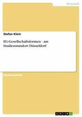 Klein |  EG-Gesellschaftsformen - am Studienstandort Düsseldorf | eBook | Sack Fachmedien