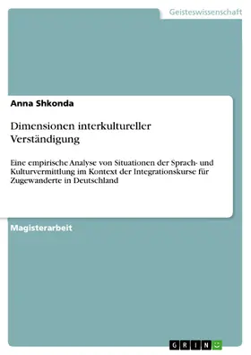 Shkonda |  Dimensionen interkultureller Verständigung | eBook | Sack Fachmedien