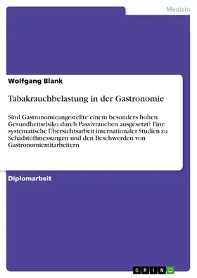 Blank |  Tabakrauchbelastung in der Gastronomie | eBook | Sack Fachmedien