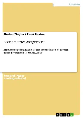 Ziegler / Linden |  Econometrics Assignment | eBook | Sack Fachmedien