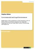 Weber |  Governmental and Legal Environment | Buch |  Sack Fachmedien