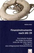 Meier |  Finanzinstrumente nach IAS 39 | Buch |  Sack Fachmedien