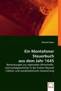 Kasper |  Ein Montafoner Steuerbuch aus dem Jahr 1645 | Buch |  Sack Fachmedien