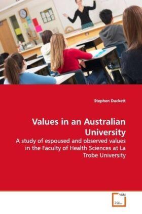 Duckett | Values in an Australian University | Buch | 978-3-639-11716-5 | sack.de