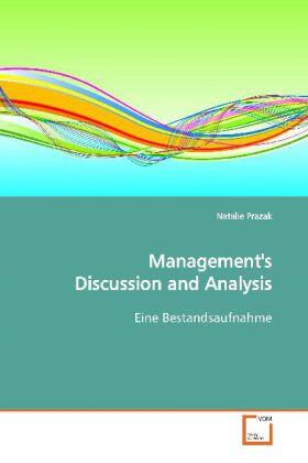 Prazak | Management's Discussion and Analysis | Buch | 978-3-639-17517-2 | sack.de