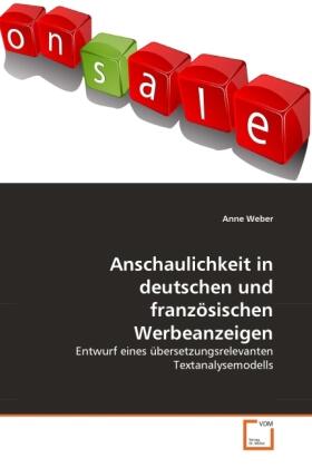 Weber |  Anschaulichkeit in deutschen und französischen Werbeanzeigen | Buch |  Sack Fachmedien