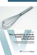 Sussman |  The availability of verb- based instrument information | Buch |  Sack Fachmedien