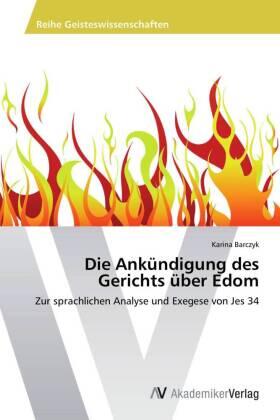Barczyk |  Die Ankündigung des Gerichts über Edom | Buch |  Sack Fachmedien