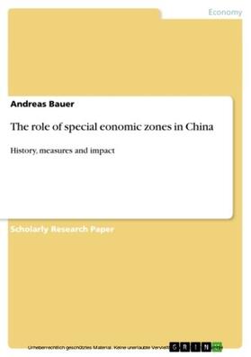 Bauer | The role of special eonomic zones in China | E-Book | sack.de