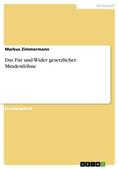 Zimmermann |  Das Für und Wider gesetzlicher Mindestlöhne | Buch |  Sack Fachmedien