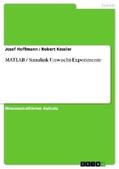 Hoffmann / Kessler |  MATLAB / Simulink Unwucht-Experimente | Buch |  Sack Fachmedien