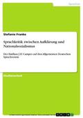 Franke |  Sprachkritik zwischen Aufklärung und Nationalsozialismus | eBook | Sack Fachmedien