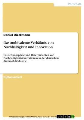 Dieckmann | Das ambivalente Verhältnis von Nachhaltigkeit und Innovation | E-Book | sack.de
