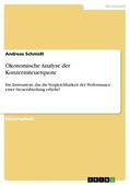 Schmidt |  Ökonomische Analyse der Konzernsteuerquote | Buch |  Sack Fachmedien