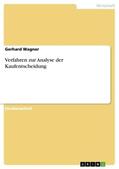 Wagner |  Verfahren zur Analyse der Kaufentscheidung | Buch |  Sack Fachmedien
