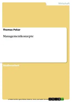 Pekar |  Managementkonzepte | eBook | Sack Fachmedien