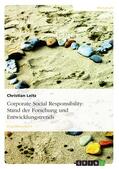 Leitz |  Corporate Social Responsibility: Stand der Forschung und Entwicklungstrends | eBook | Sack Fachmedien
