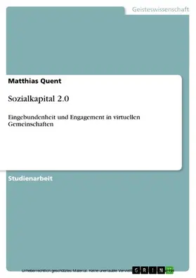 Quent |  Sozialkapital 2.0 | eBook | Sack Fachmedien