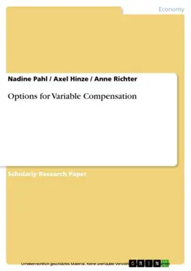 Pahl / Hinze / Richter |  Options for Variable Compensation | eBook | Sack Fachmedien